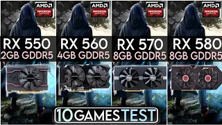 RX 550 vs RX 560 vs RX 570 vs RX 580 | Test In 10 Games | Which Is Best ?
