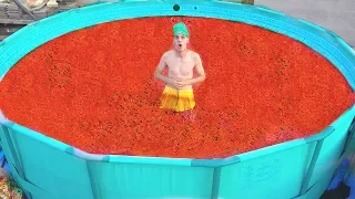 HOT CHEETOS POOL CHALLENGE!