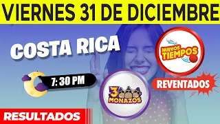 Sorteo 7:30PM Nuevos Tiempos y 3 Monazos Medio día del viernes 31 de diciembre del 2021