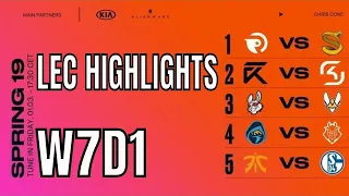 LEC Highlights ALL GAMES Week 7 Day 1 Spring 2019 League of Legends European Championship