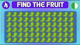 Find the ODD One Out - Fruit Edition  🥑🍇🍊 Ultimate Emoji Quiz