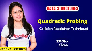 8.2 Hashing - Quadratic Probing | Collision Resolution Technique | Data structures and algorithms