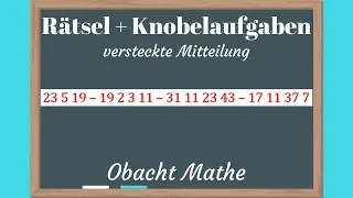 Versteckte Mitteilung | Wie lautet die Mitteilung | Rätsel & Knobelaufgaben mit Lösung | ObachtMathe