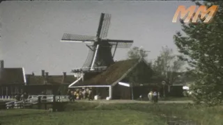 Netherlands Volendam and Amsterdam 1960's old cine film 175