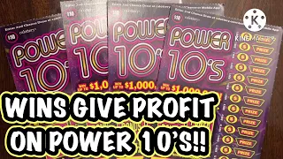 WINS GIVE PROFIT ON POWER 10’S!! CA Scratchers