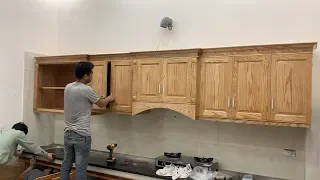 Excellent woodworking skills - Extremely smart carpenter Build A Modern Kitchen Cabinets Beautiful