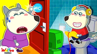 Wolfoo Tuvalette Gizli Bir Oyun Odası İnşa Etti - Çocuklar İçin Çizgi Filmler 🐺 @WolfooTurkce
