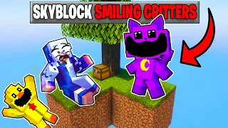 UWIĘZIONY Z SMILING CRITTERS na SKYBLOCKU w MINECRAFT!