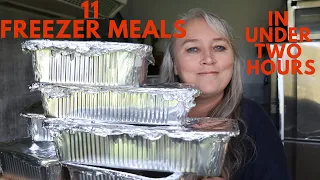 Filling my Freezer with 11 Homemade Meals from Scratch in under 2 Hours!