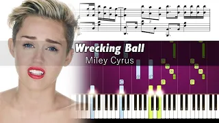 Miley Cyrus - Wrecking Ball - Piano Tutorial with Sheet Music