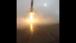 Ракета упала после приземления и взорвалась    Rocket explosion
