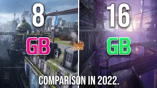 GTX 1650 | 8GB vs 16GB RAM | is 8GB enough in 2022 ? | 6 Games tested