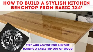 2x4s Kitchen Benchtop - Easy Stylish DIY Tabletop Project - How To Kitchen Island 4x2 #PalletProject