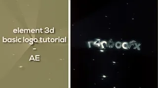 basic element 3d logo tutorial  after effects 