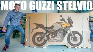 Unboxing a 2024 MOTO GUZZI STELVIO | Assembly & First Start