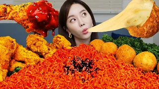 [Mukbang ASMR] HomeMade Bburinkle Cheese Powder🍗Fried Chicken  CheeseBall Recipe Eatingshow Ssoyoung