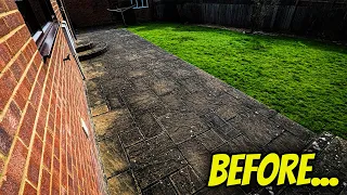 WOAH, you won’t believe the colour! Restoring a Neglected Patio After a Decade of GRIME!