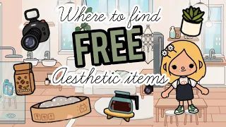 Where to find FREE AESTHETIC ITEMS! 🥜+ BONUS free house design 🌷🍄- Toca Sunshine