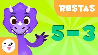 Restas para niños - Aprende a restar con Dinosaurios - Matemáticas para niños