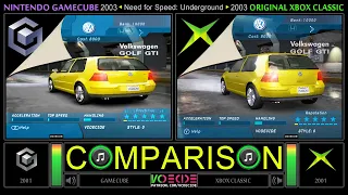 Need for Speed: Underground (GameCube vs Xbox) Side by Side Comparison | VCDECIDE