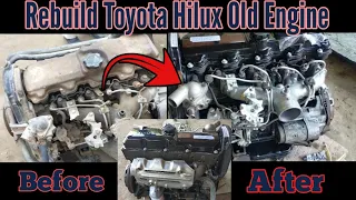 Rebuild Toyota Hilux pickup 3L 2800 CC Diesel Engine Complete Restoration.