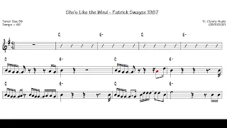 She's Like the Wind - Patrick Swayze 1987 (Tenor Sax Bb) [Sheet music]