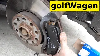 VW Golf 7 front brake pads replacement