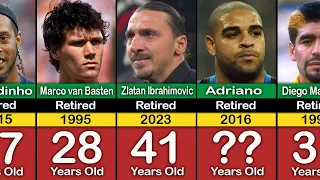 SHOCKING RETIREMENT AGES OF FAMOUS FOOTBALL PLAYERS YOU WON'T BELIEVE⁉️