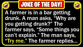 🤣 BEST JOKE OF THE DAY! - A farmer is sitting in the neighborhood bar... | Funny Daily Jokes