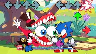 FNF NEW Amazing Digital Circus v3 vs Sonic 3 Frontiers Sings Can Can | Pomni the Plush FNF Mods