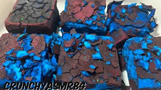 Blue Dyed Flakey BSN Blocks | Oddly Satisfying | ASMR | Sleep Aid