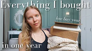 EVERYTHING I BOUGHT in 2021 as an EXTREME MINIMALIST │ low buy year results