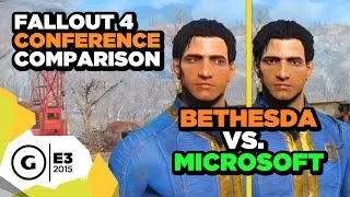 Fallout 4 Bethesda and Microsoft E3 Gameplay Comparison