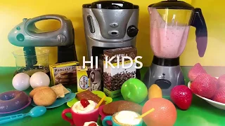 Toys For Kids Making cake, coffee & strawberry milkshake Kitchen Playset with Mixer, blender toys