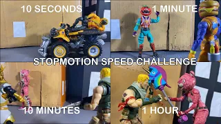 SPEED CHALLENGE: Fortnite Stopmotion in 10 seconds | 1 minute | 10 minutes | 1 hour