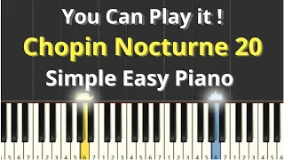 CHOPİN Nocturne No.20 in C Sharp Minor - EASY PİANO TUTORİAL