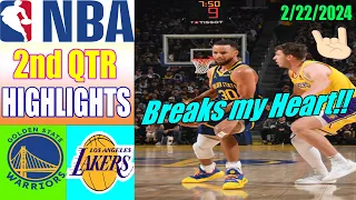 Los Angeles Lakers vs Golden State Warriors [FULL GAME] 2nd QTR Feb 22, 2024 | NBA Highlights 2024