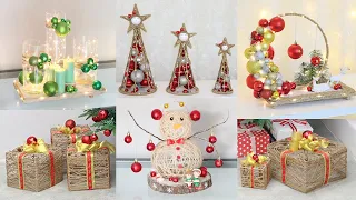 7 Beautiful Christmas decoration ideas from Jute yarn and Christmas Ball