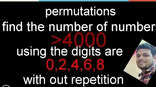 Find number of numbers greater than 4000 by using the digits 0,2,4,6,8