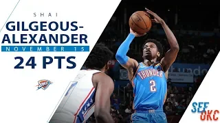 Shai Gilgeous-Alexander's Full Highlights: 24 PTS vs 76ers | 2019-20 NBA Season - 11.15.19