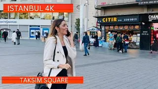 Istanbul Taksim Square Walking Tour October 2022 | The Heart Of Istanbul 0f Istanbul 4K UHD 60FPS