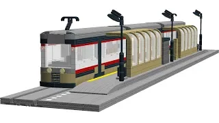 LEGO Train - Station de tramway - Tram station - MOC