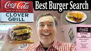 World's Best Burger Search? World Famous Clover Grill Open 24 Hours Food Restaurant Review Video