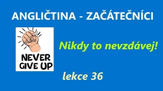 36. lekce - ANGLIČTINA PRO ZAČÁTEČNÍKY - jeden zápor ve větě