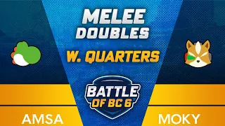 aMSa (Yoshi) vs moky (Fox) - Melee Singles Winners Quarter-Final - Battle of BC 6