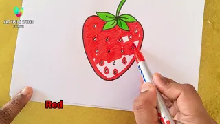 How to draw a Strawberry // Strawberry Drawing //drawing for kids // Easy Drawing