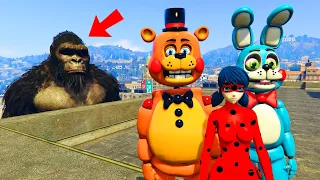 LADY BUG TOY FREDDY AND BONNIE FOUND KING KONG Adventure ANIMATRONICS GTA 5 MODS FNAF Multi Pulti