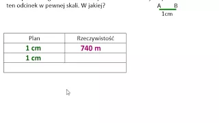 W jakiej skali narysowano odcinek?