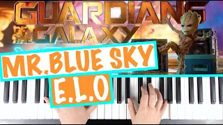 How to play MR. BLUE SKY - Electric Light Orchestra Piano Chords Tutorial
