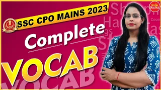 SSC CPO Mains 2023 || All Vocabulary Questions ||  By Soni Ma'am